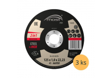 Řezný kotouč 125 x 1,0 mm MOST PRO METAL + INOX typ 41, sada 3 ks