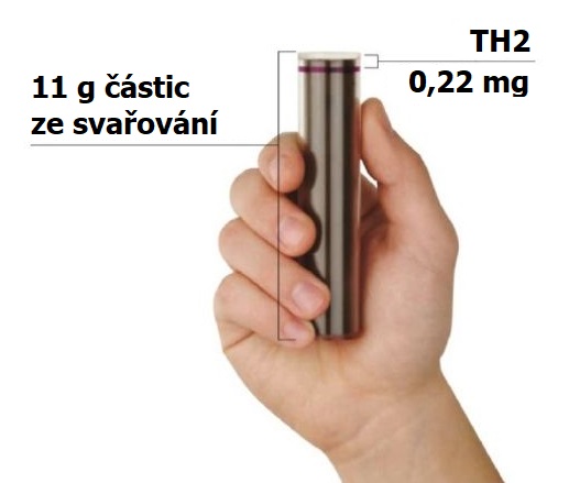 Množství vdechnutých částic ze svařování bez a s filtrem TH2