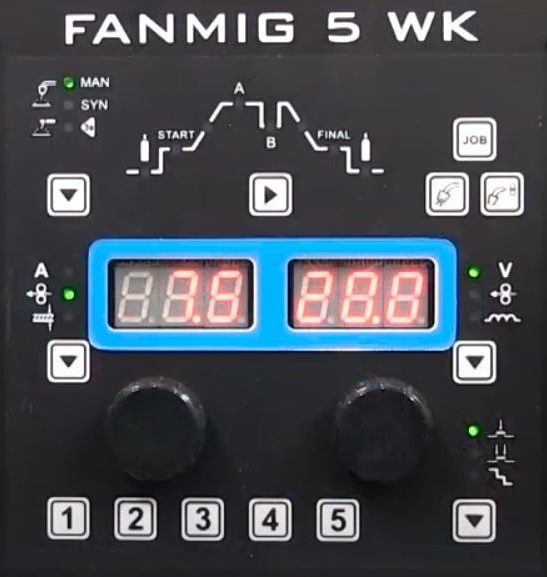 Svárečka FANMIG 5 WK MOST - ovládací panel