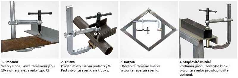 Upínací posuvné svěrky 4-IN-1 Strong Hand Tools